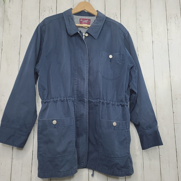 Denim&Co Jackets & Blazers - DENIM & CO 100% Cotton Navy Blue Utility Jacket